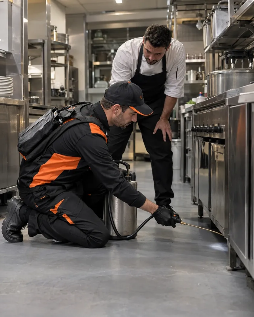 Traitement cafards et blattes dans une cuisine professionnelle de restaurant par Hygiène CS3D
